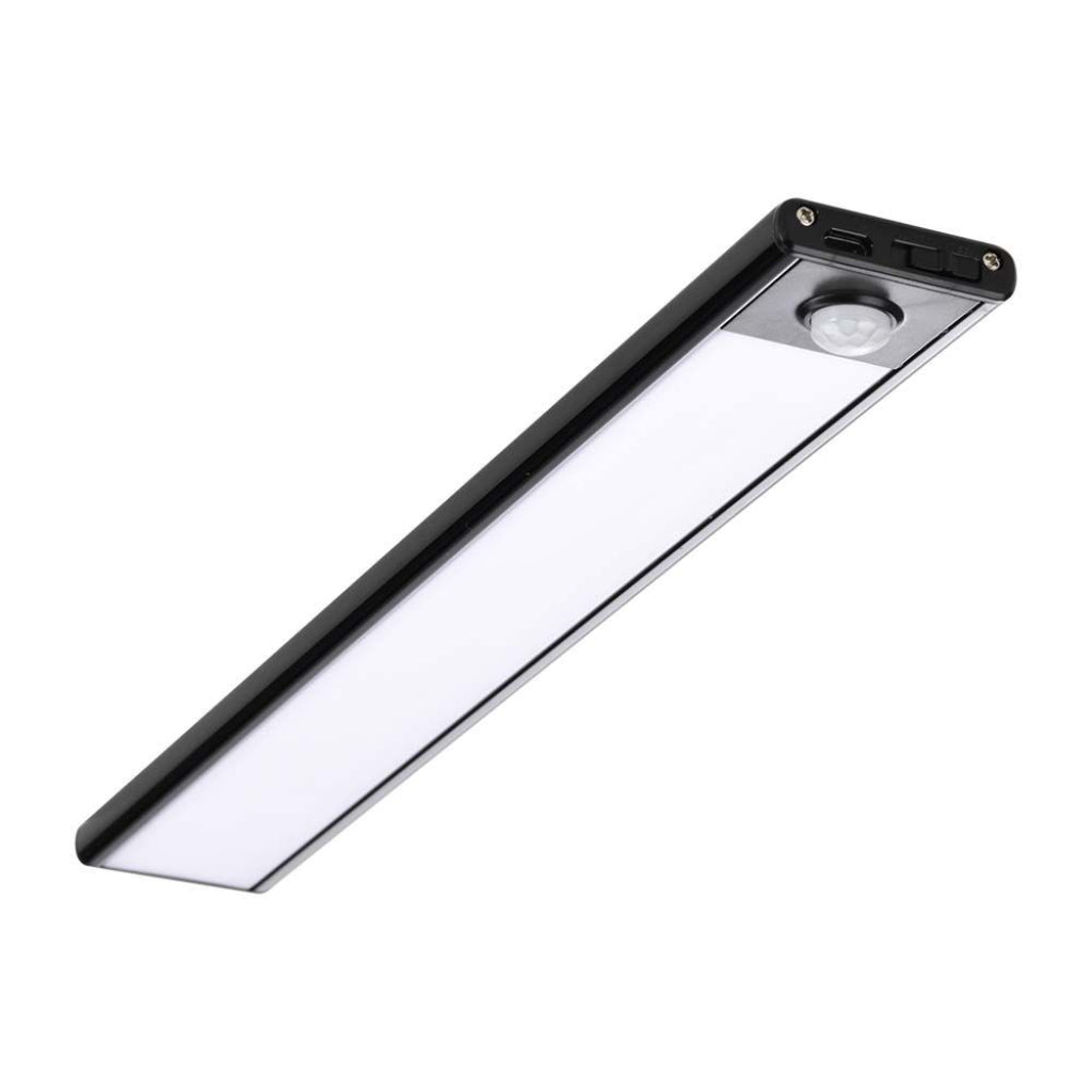 1,5W Micro-USB polnilna LED svetilka PIR senzor Črna 4000K IP20