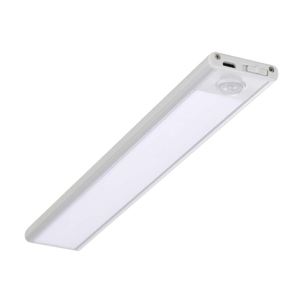 2W Micro-USB polnilna LED svetilka PIR senzor Srebrna 3000K IP20