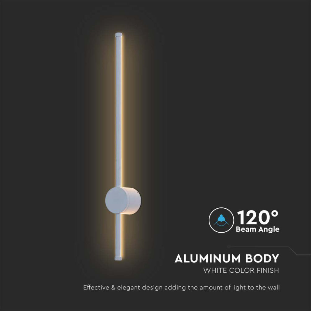 12W LED stenska svetilka bela IP65 4000K