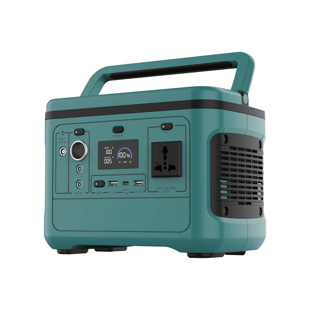Portable power station with LiFePO4 568 Wh lithium storage battery –