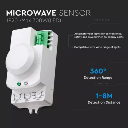 Sensor Gibanja Mikrovalovni Nadometni kot 360/1-5m/do 1200w nastavljiv
