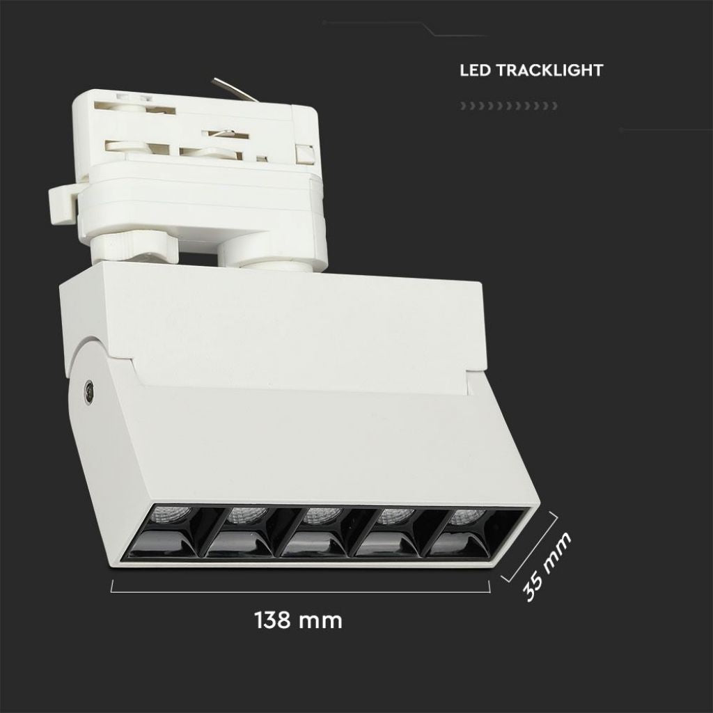 12W LED Tračno Svetilo SAMSUNG Bela 4000K - za navadno tirnico