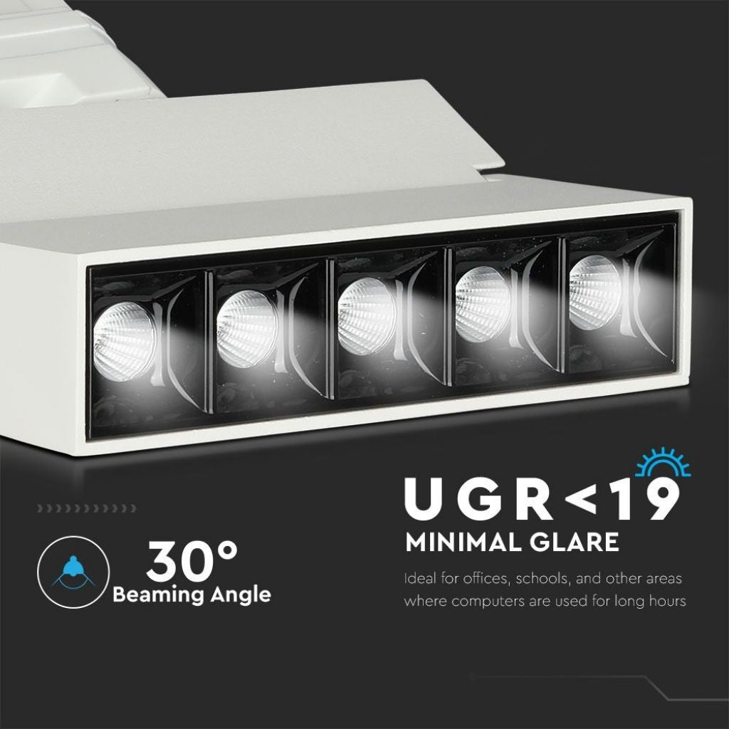 12W LED Tračno Svetilo SAMSUNG Bela 4000K - za navadno tirnico