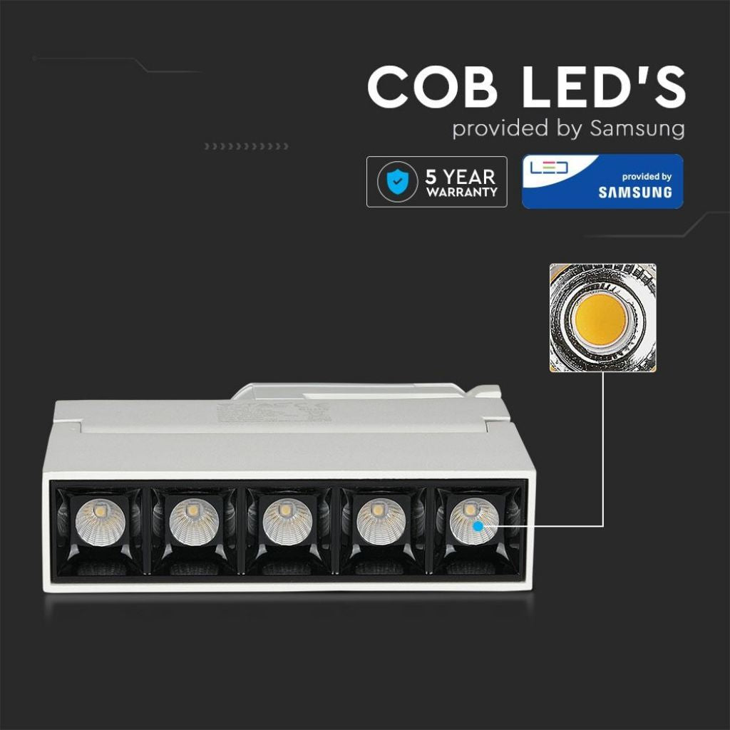 12W LED Tračno Svetilo SAMSUNG Bela 4000K - za navadno tirnico