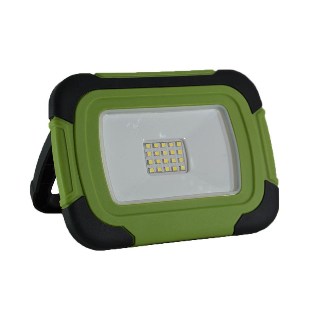 10W LED Polnilni Reflektor SAMSUNG Modul USB + SOS IP44 4000K Črn Zelen