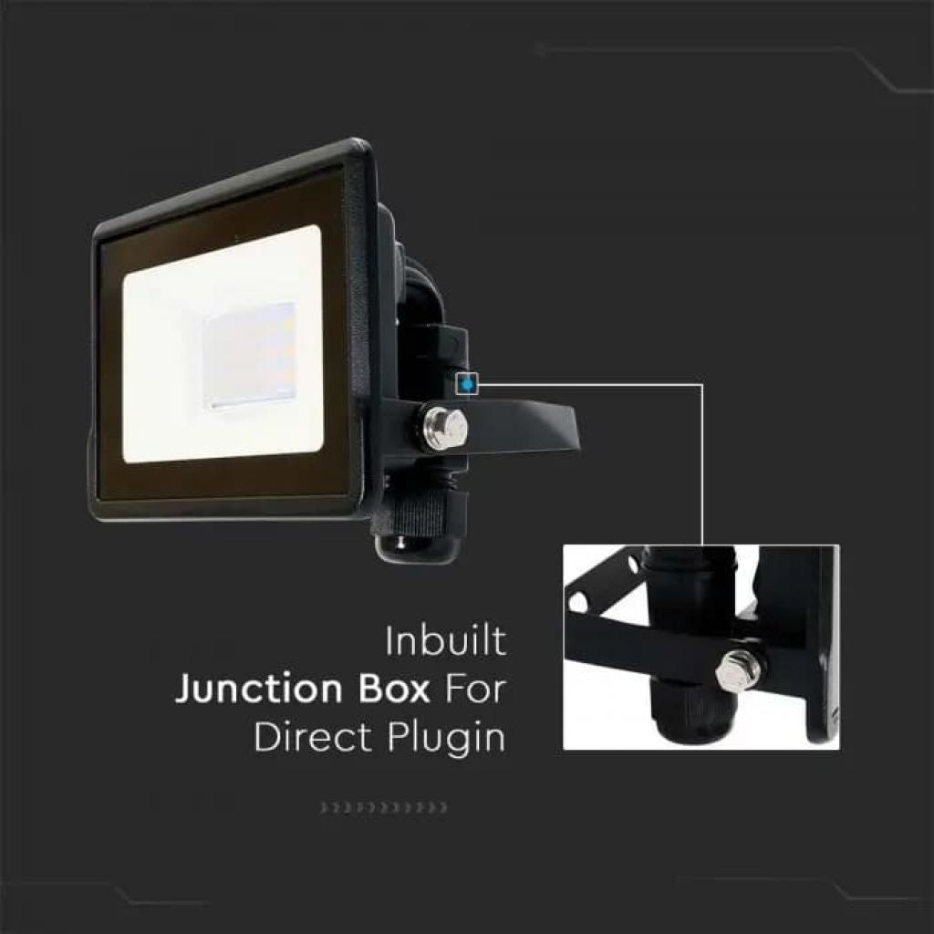 LED Reflector 10W Black 6500K IP65