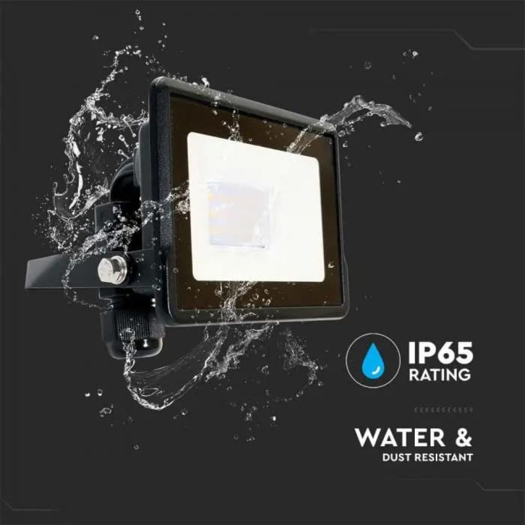 LED Reflector 10W Black 6500K IP65