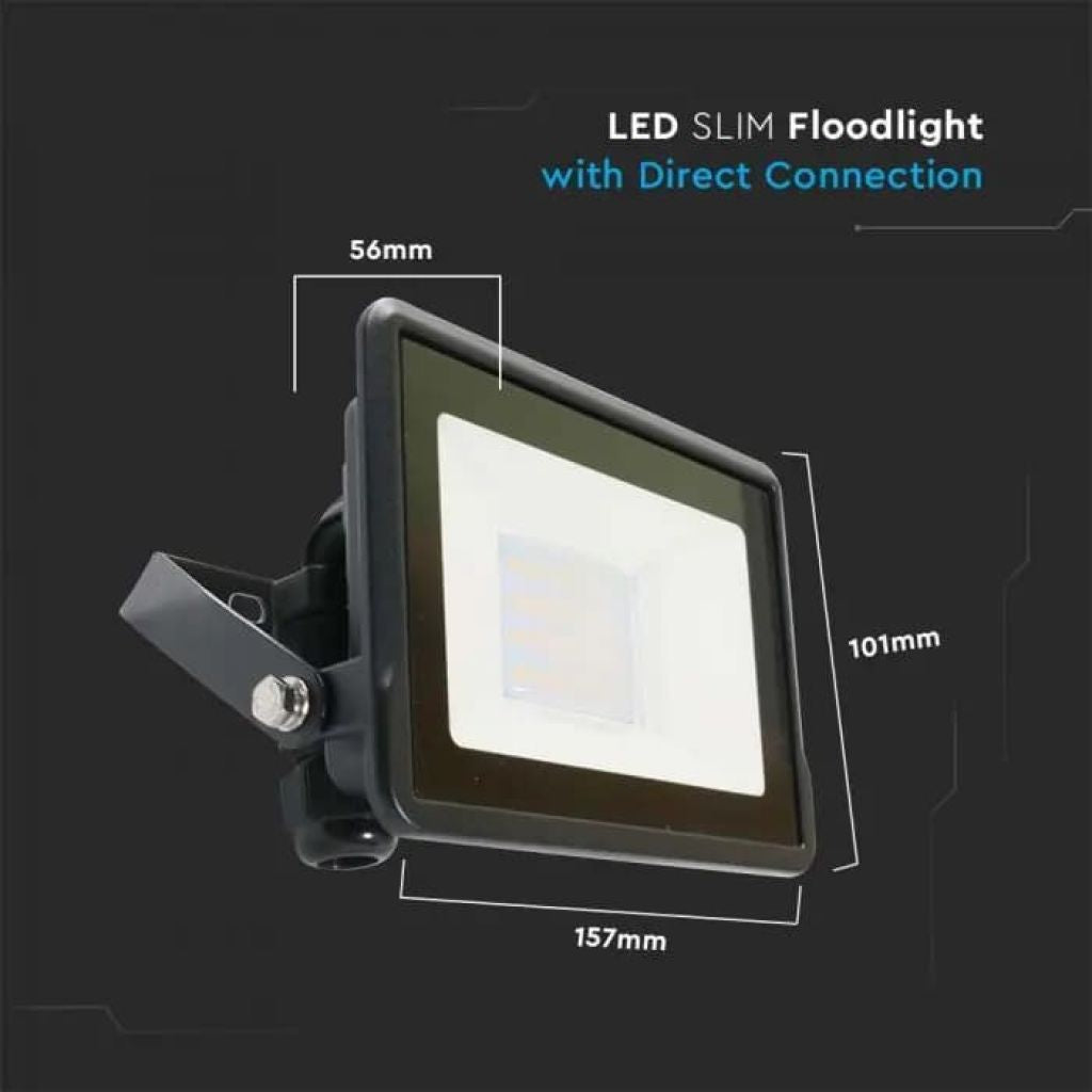 LED Reflector 20W Black 3000K IP65