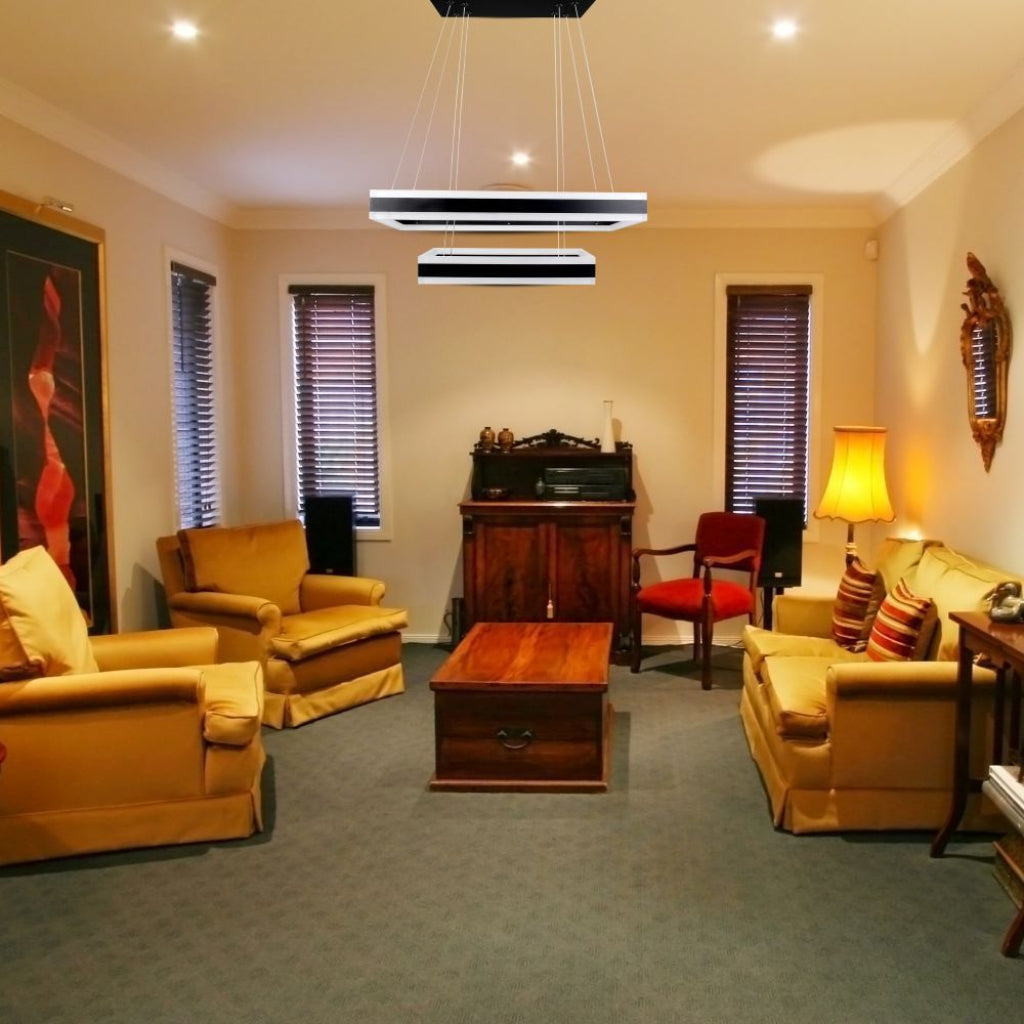 Ceiling Lamp Wooden Top Black