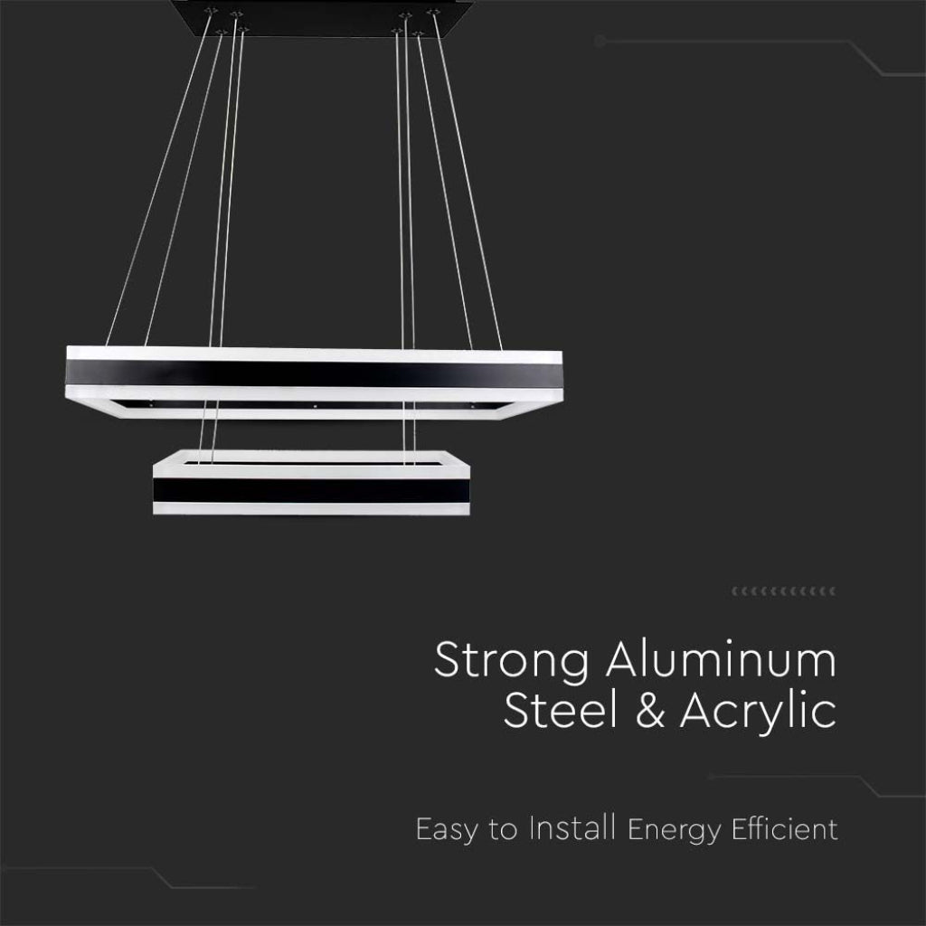 Ceiling Lamp Wooden Top Black