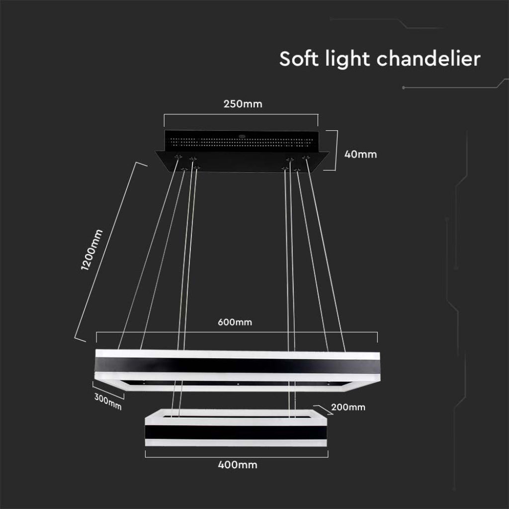 Ceiling Lamp Wooden Top Black