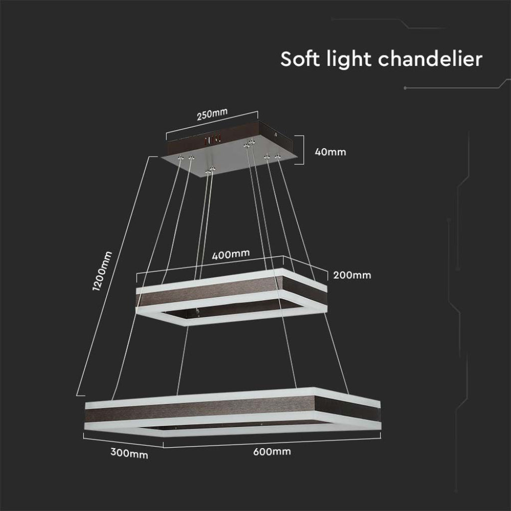Ceiling Lamp Wooden Top Black