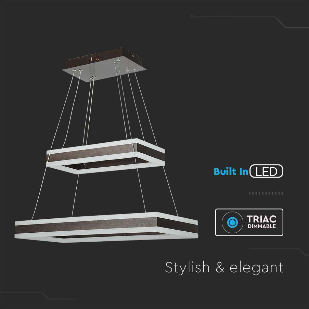 Ceiling Lamp Wooden Top Black