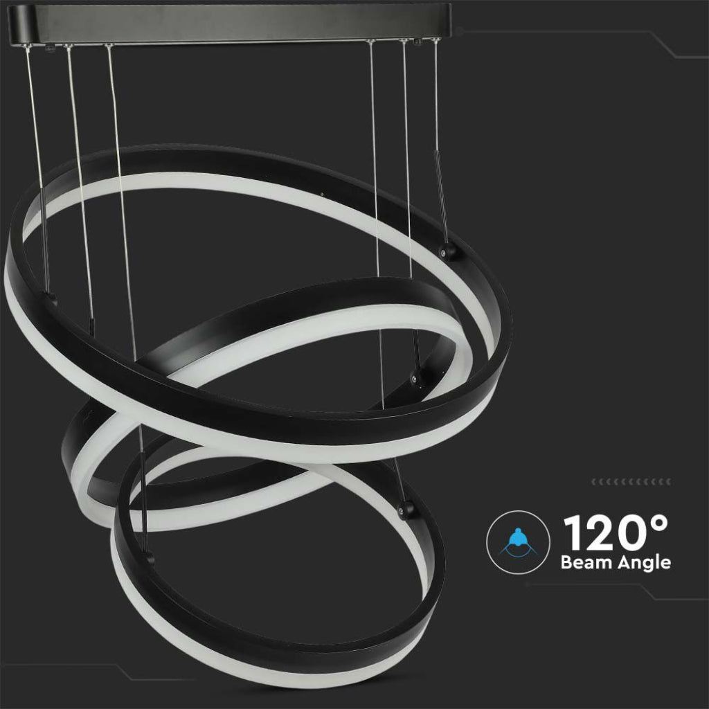 Ceiling Lamp Wooden Top Black