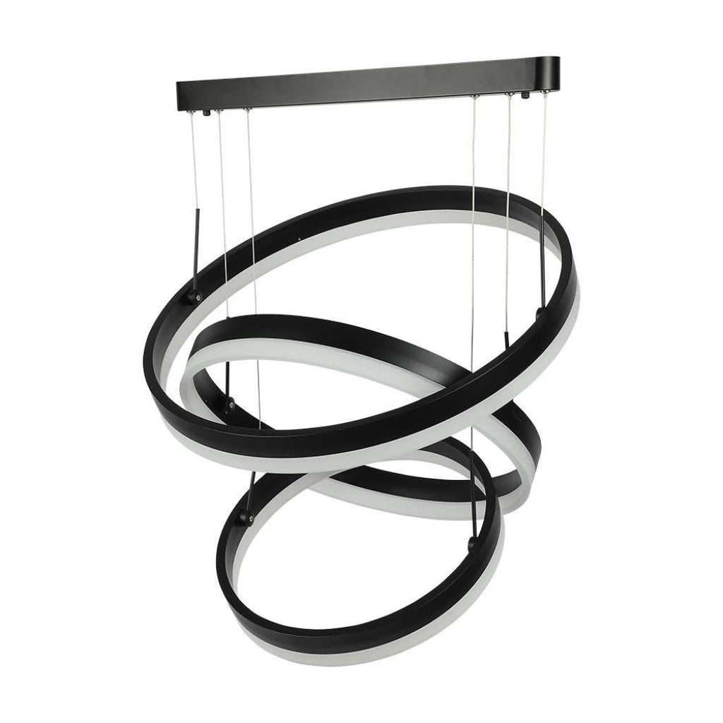 Ceiling Lamp Wooden Top Black