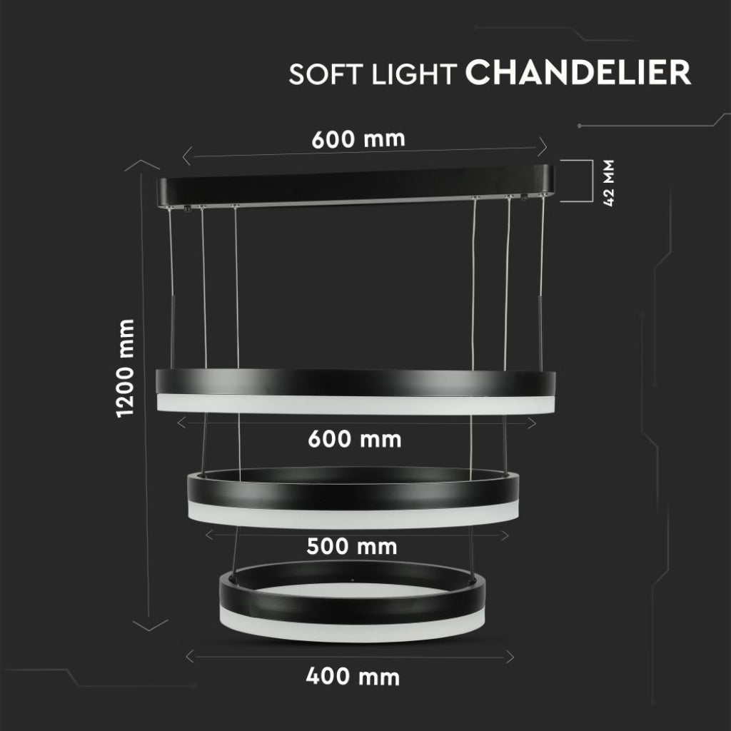 Ceiling Lamp Wooden Top Black