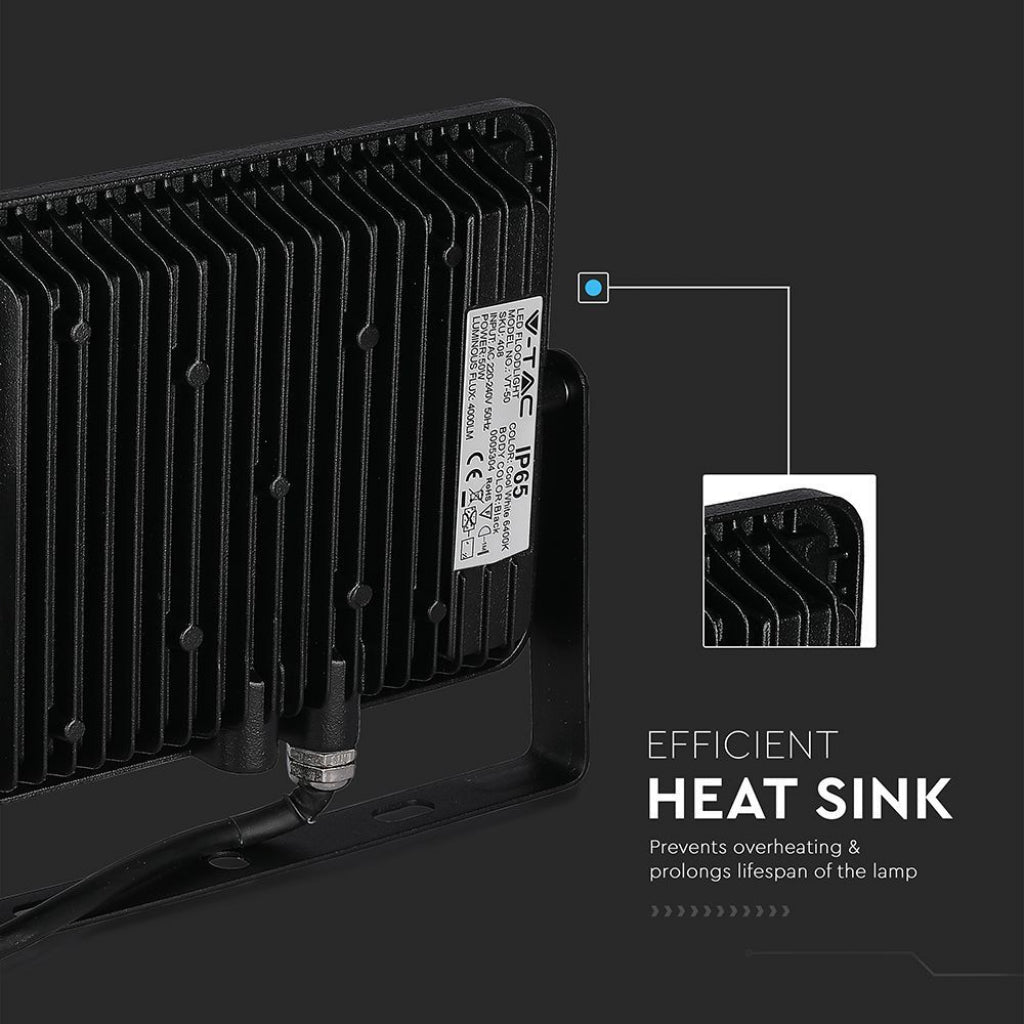 LED Reflector 50W Black 4000K IP65