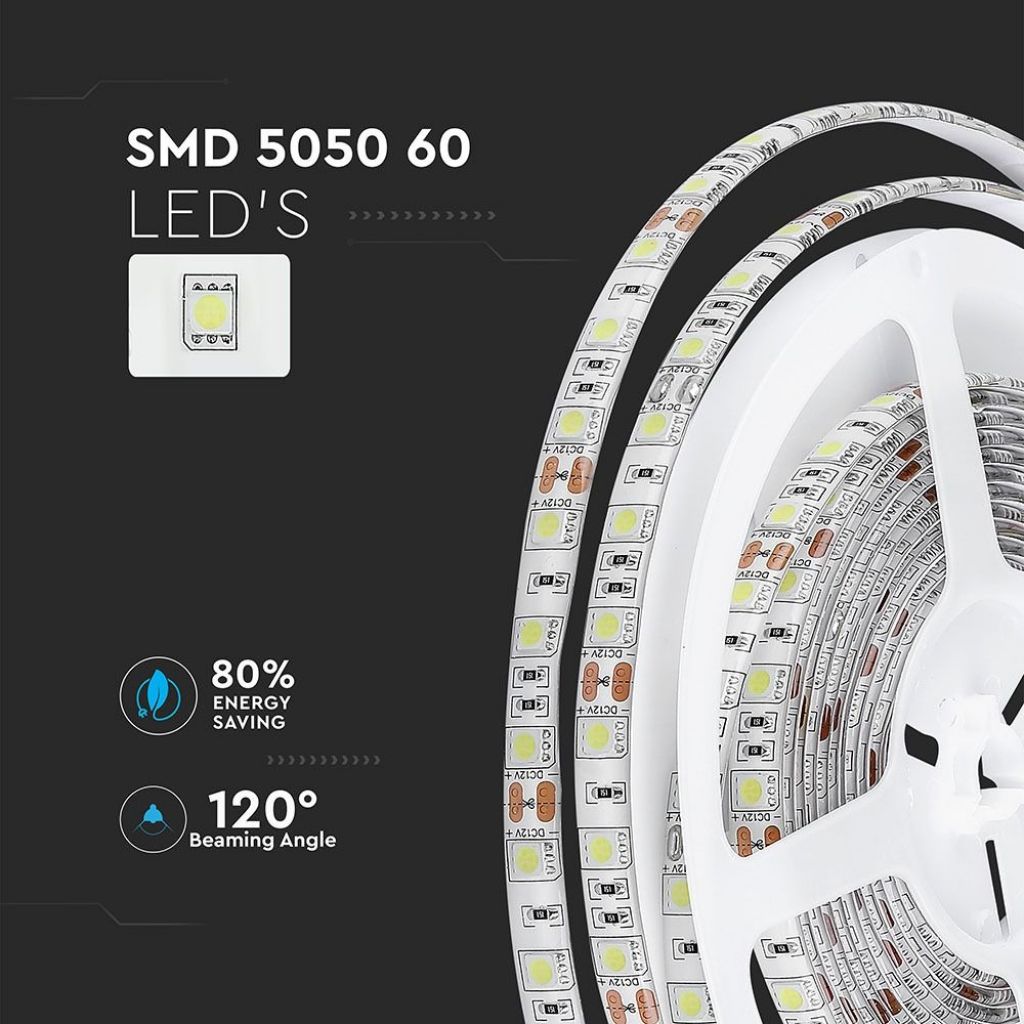 LED Trak SMD5050 60 LEDic IP65 6400K 11W/m 11,4mm 5m Rola
