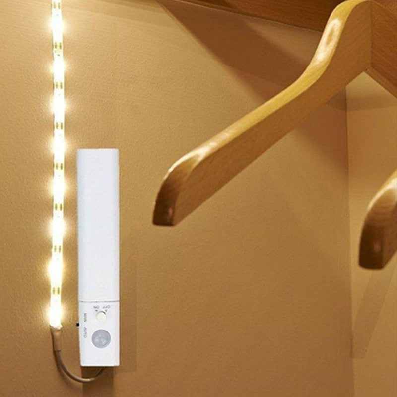 Kit 2.4W LED Strip Battery 2835 Motion Sensor 1m 4000K