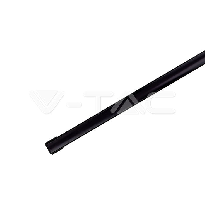 Profil za LED Trak Črn Nadometni 2000x17,4x7mm Transparentno Črna Leča