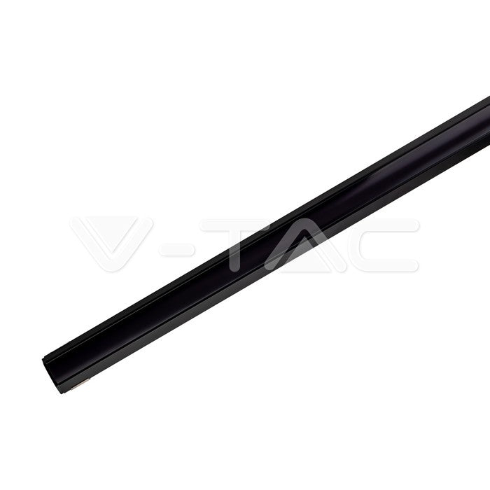 Profil za LED Trak Črn Nadometni Kotni 2000x19x19mm Transparentno Črna Leča