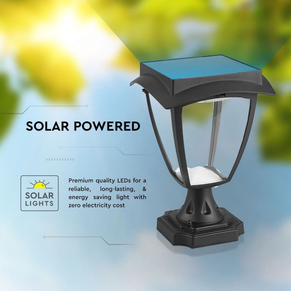 LED Solarna Lanterna Talna Nastavljiva Barva Svetlobe IP44 2W