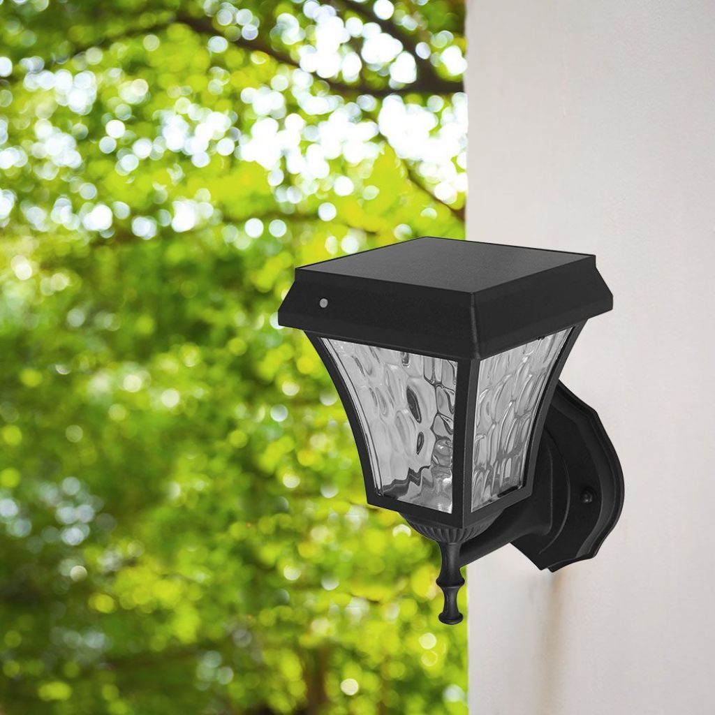 LED Solarna Lanterna Stenska Nastavljiva Barva Svetlobe IP44 2W
