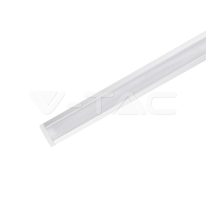 Profil za LED Trak Srebrn Vgradni 2000x24,7x7mm Mlečna Leča