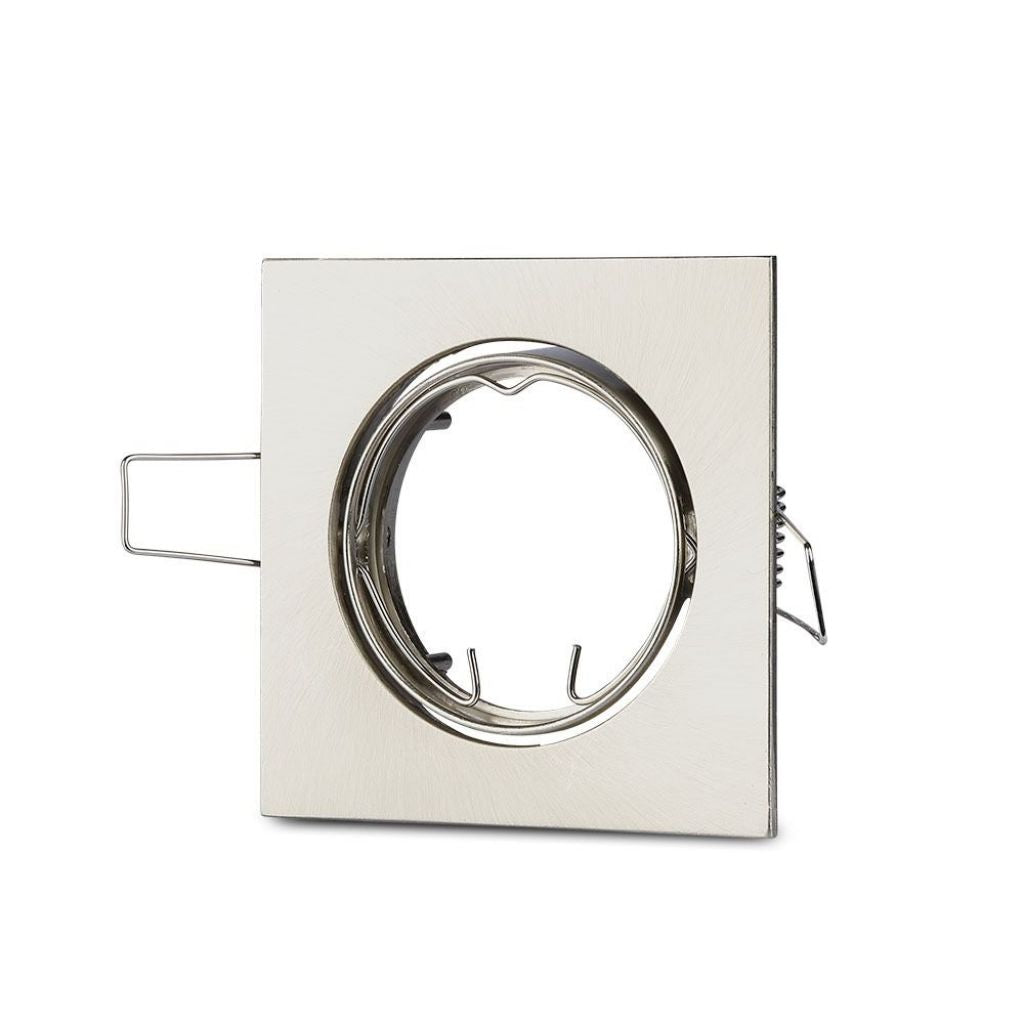 GU10 Ohišje Kvadratno Aluminij Nikelj 12V