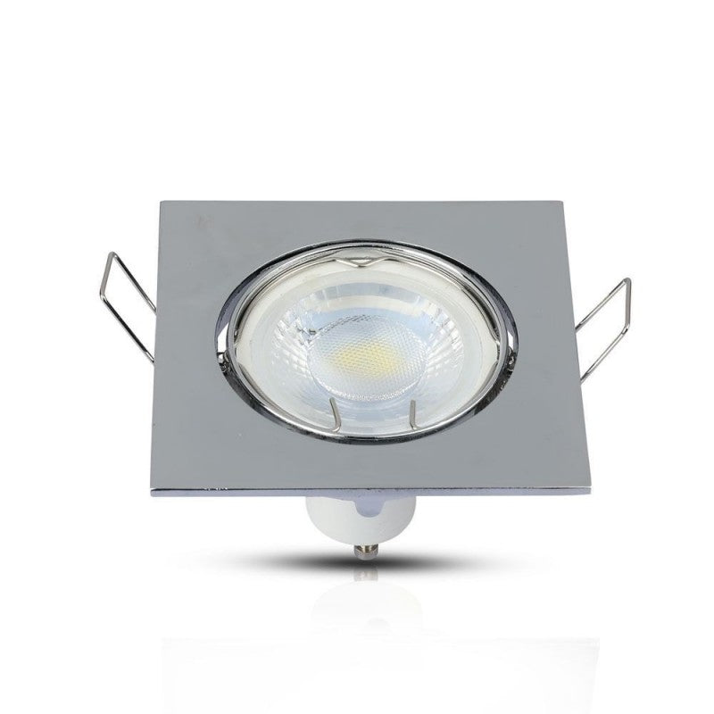 GU10 Housing Square Chrome