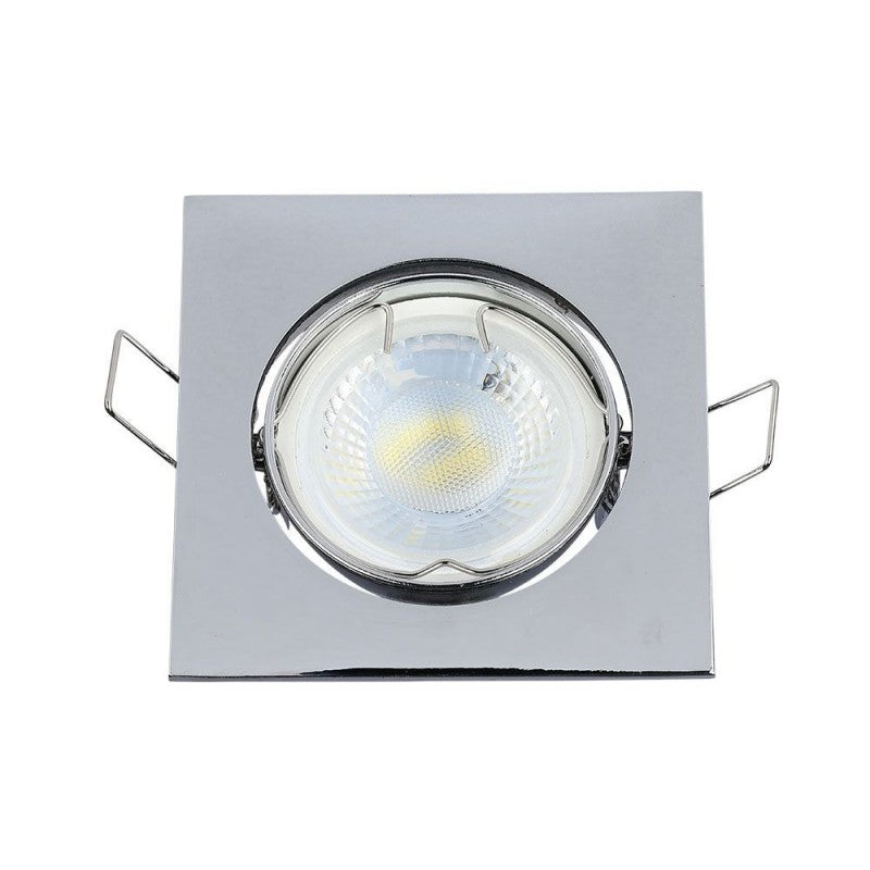 GU10 Housing Square Chrome