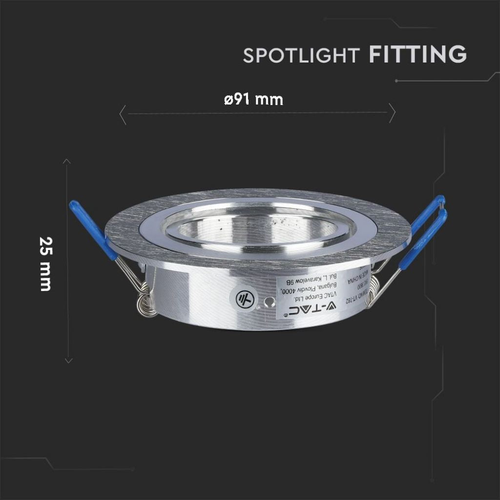 1 x GU10 Housing Round Aluminum