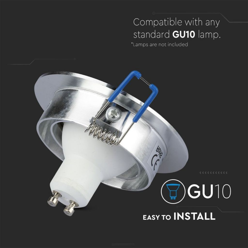 1 x GU10 Housing Round Aluminum