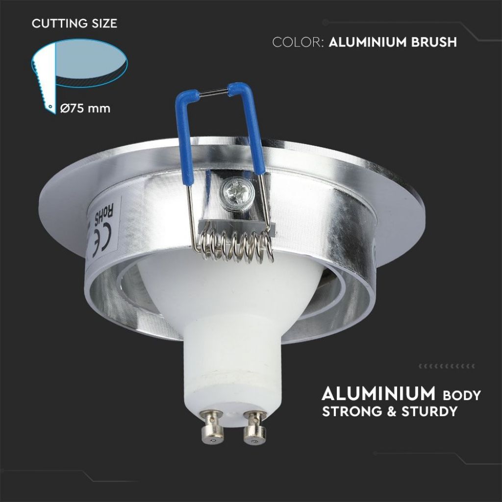 1 x GU10 Housing Round Aluminum