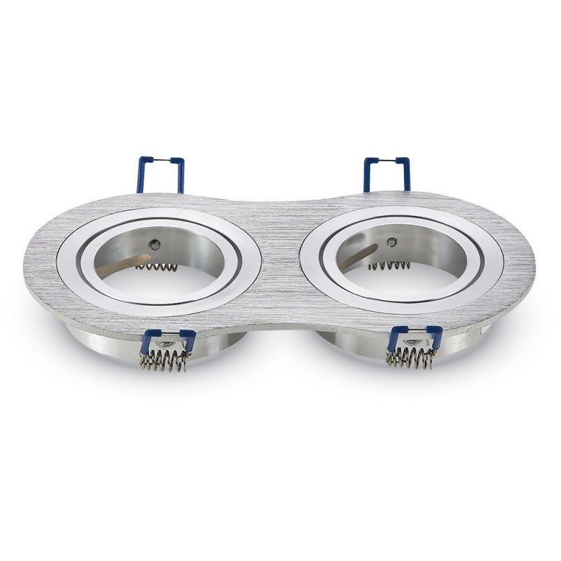 2 x GU10 Ohišje Okroglo Aluminij