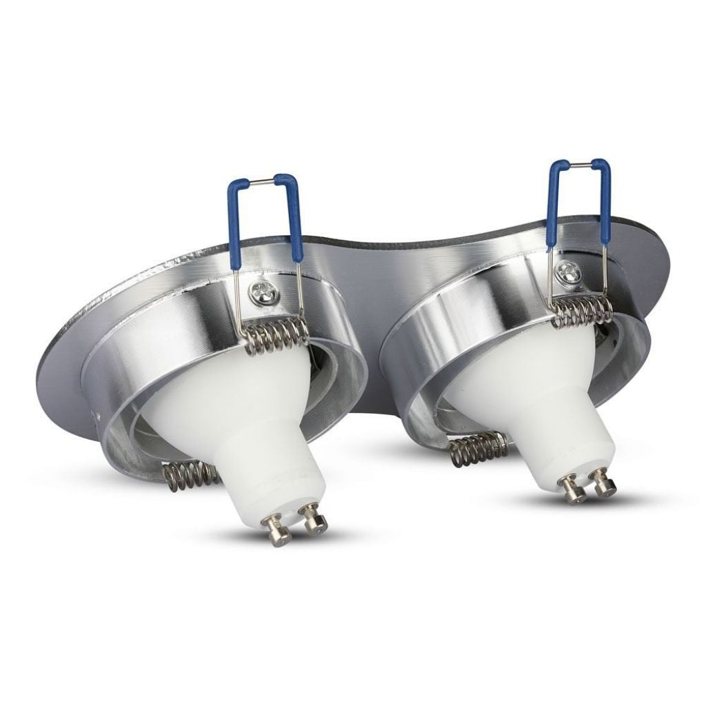 2 x GU10 Ohišje Okroglo Aluminij