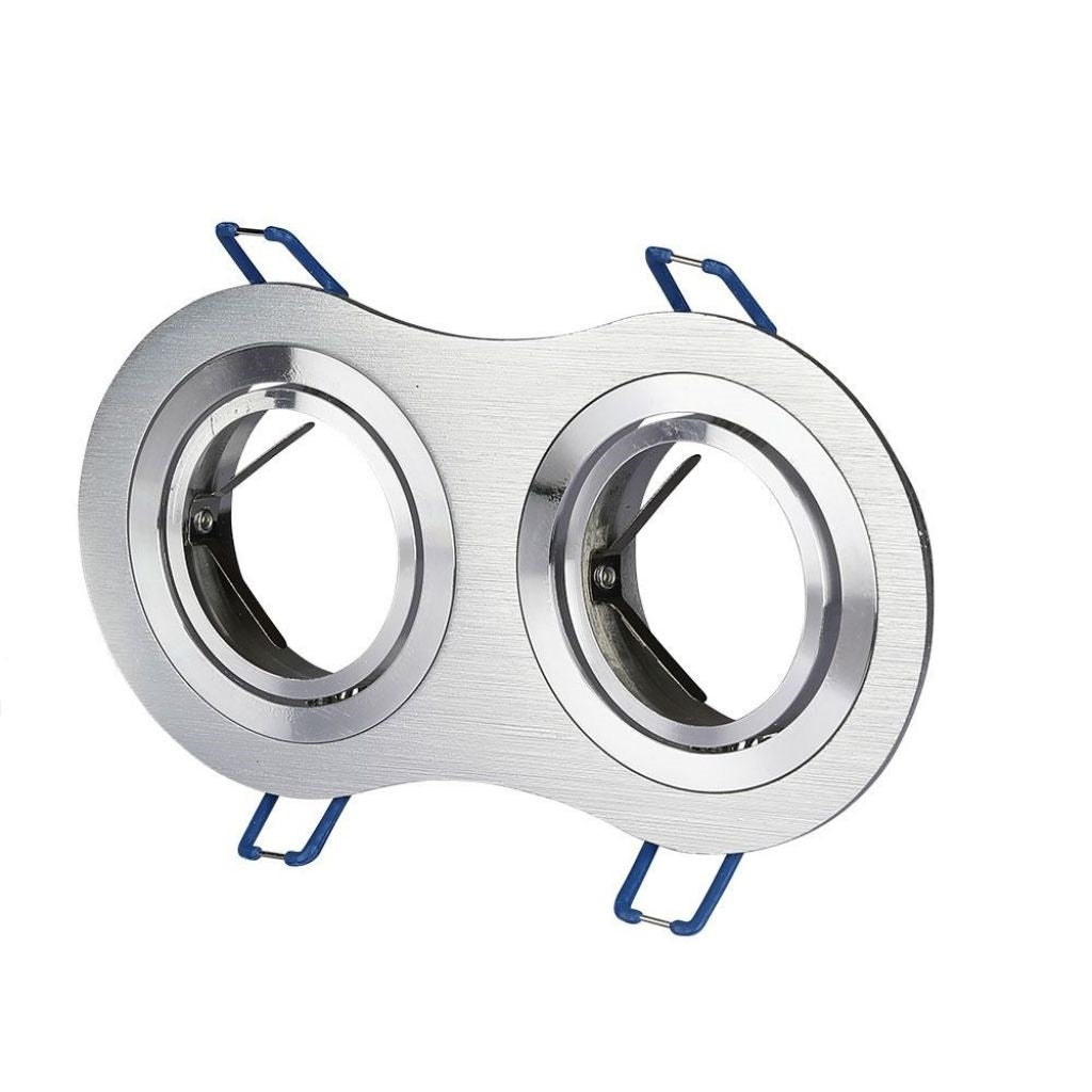 2 x GU10 Ohišje Okroglo Aluminij