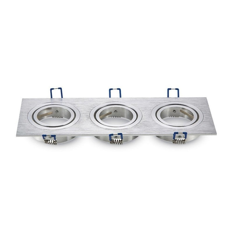 3 x GU10 Housing Square Aluminum