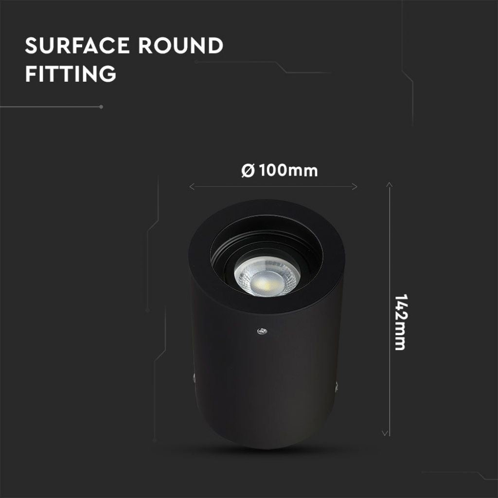 GU10 Ceiling Lamp Round Black