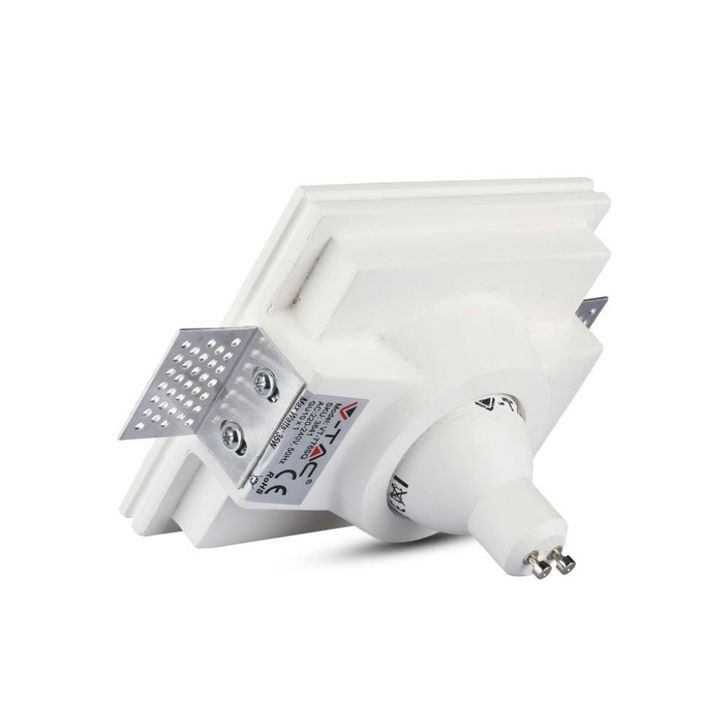 GU10 Housing Plaster Square White
