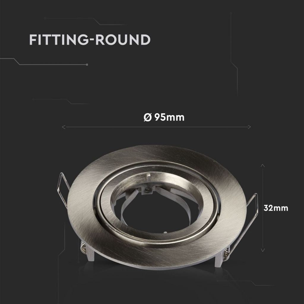 GU10 Housing Round Nickel Clip Adjustable angle
