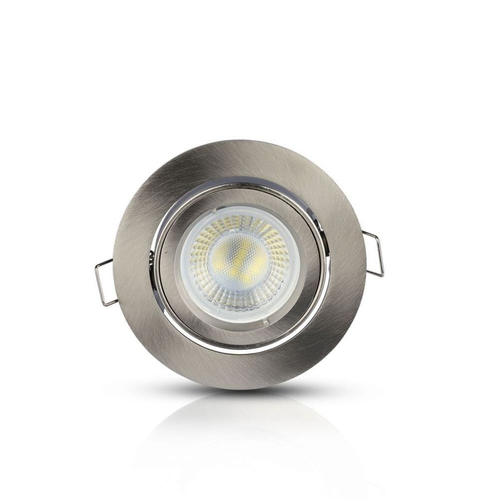 GU10 Housing Round Nickel Clip Adjustable angle