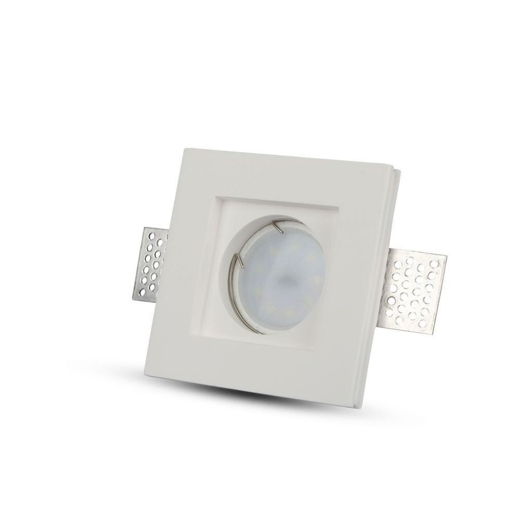 GU10 Housing Square White 100 x 100 mm