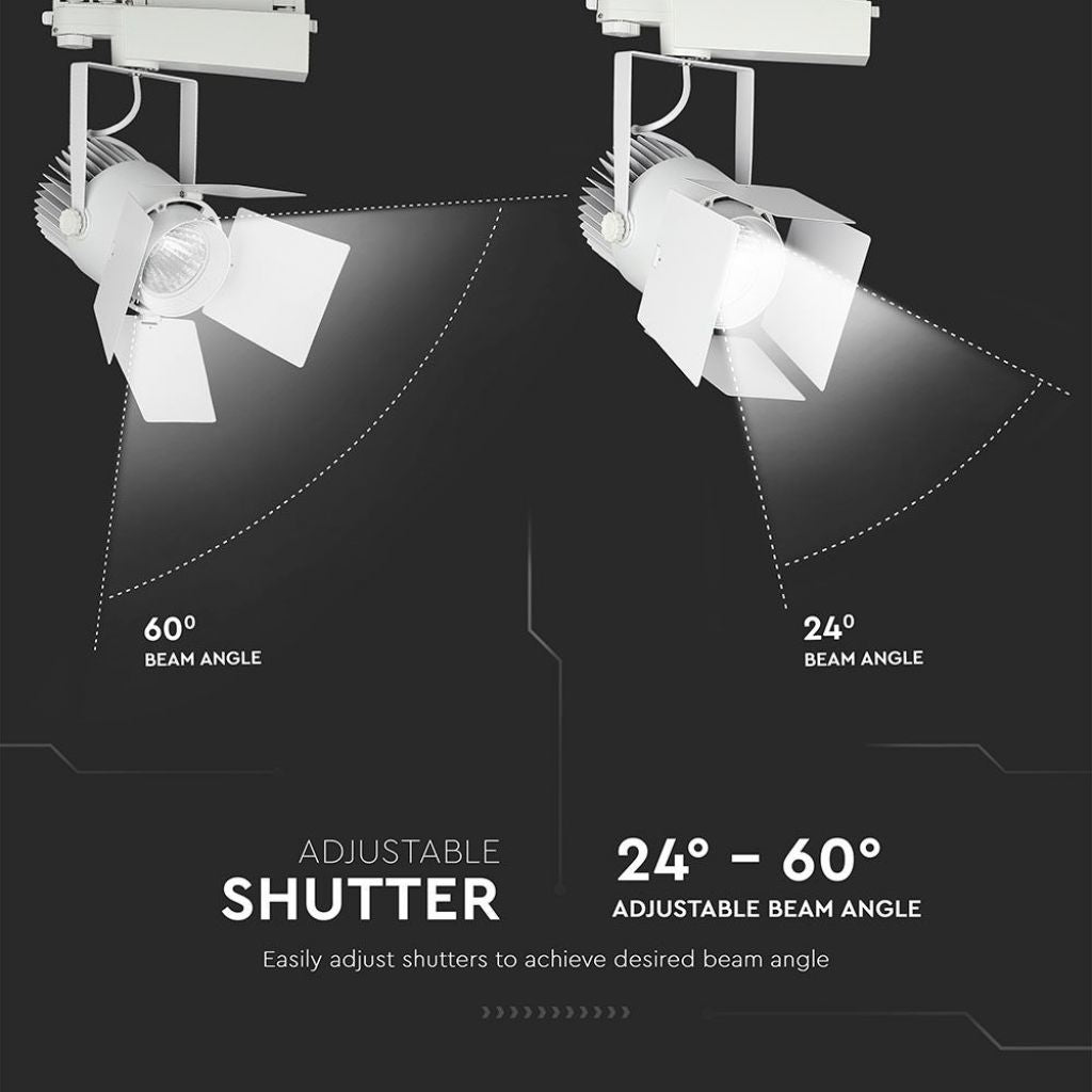 33W LED Reflektor SAMSUNG Belo 5000K - za navadno tirnico