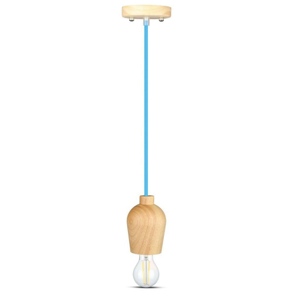 Lesena Stropna Svetilka Moder Kabel