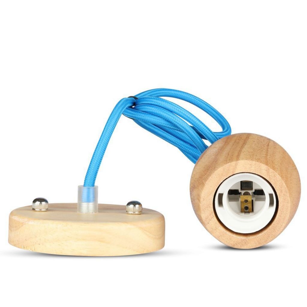 Lesena Stropna Svetilka Moder Kabel