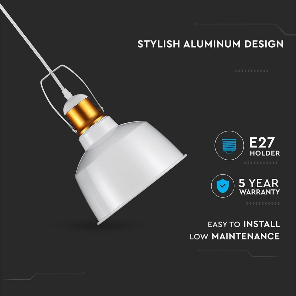 Stropna Svetilka Aluminij Bela