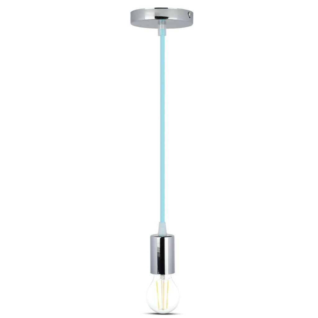 Stropna Svetilka Krom Svetlo Moder Kabel