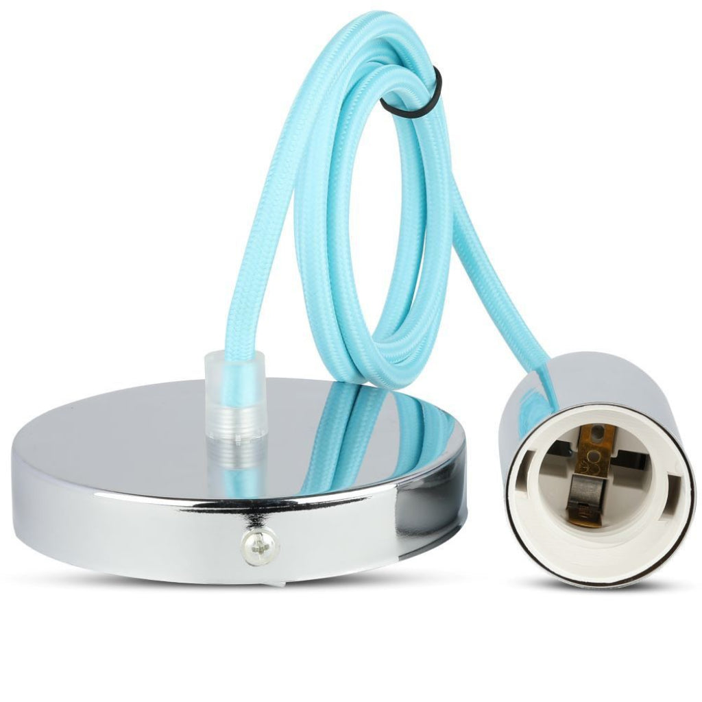 Stropna Svetilka Krom Svetlo Moder Kabel