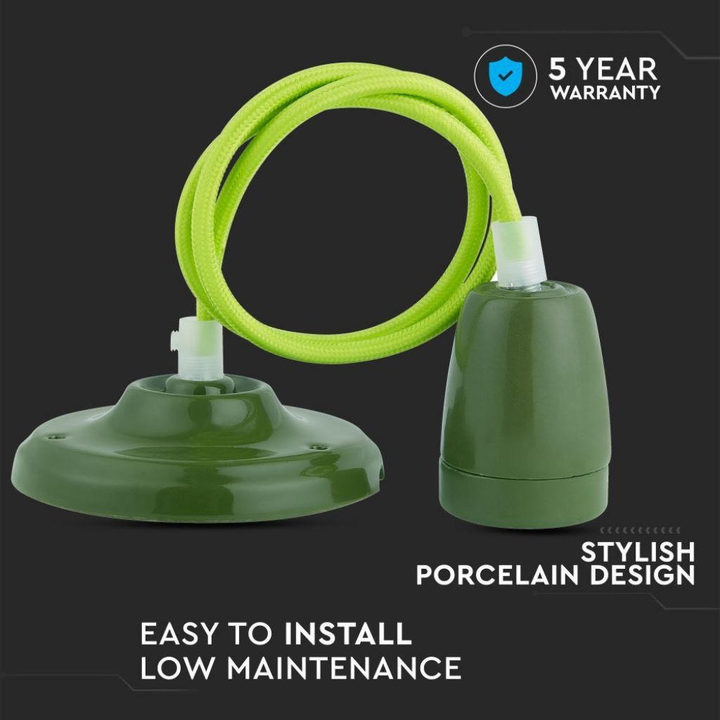 Stropna Svetilka Porcelan Zelena